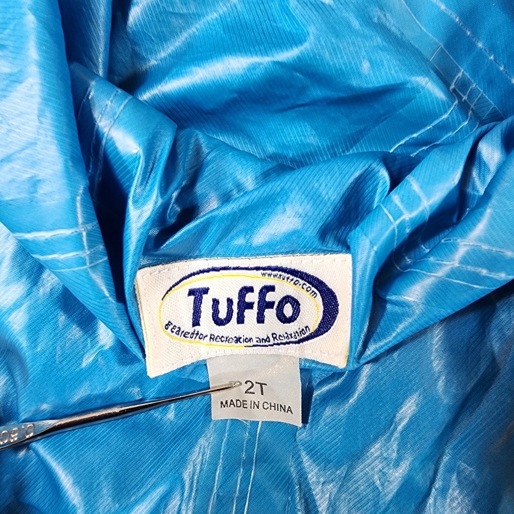 Tuffo Muddy Buddy Rainsuit Waterproof Hooded Onepiece Blue Toddler 2T - Picture 11 of 12